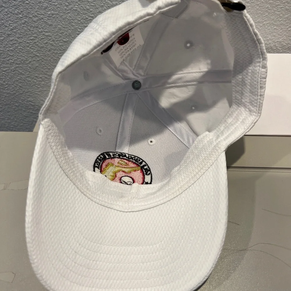 USGA Antigua Desert Dry Womens White Cap Hat Golf Association Of FL Adjustable
